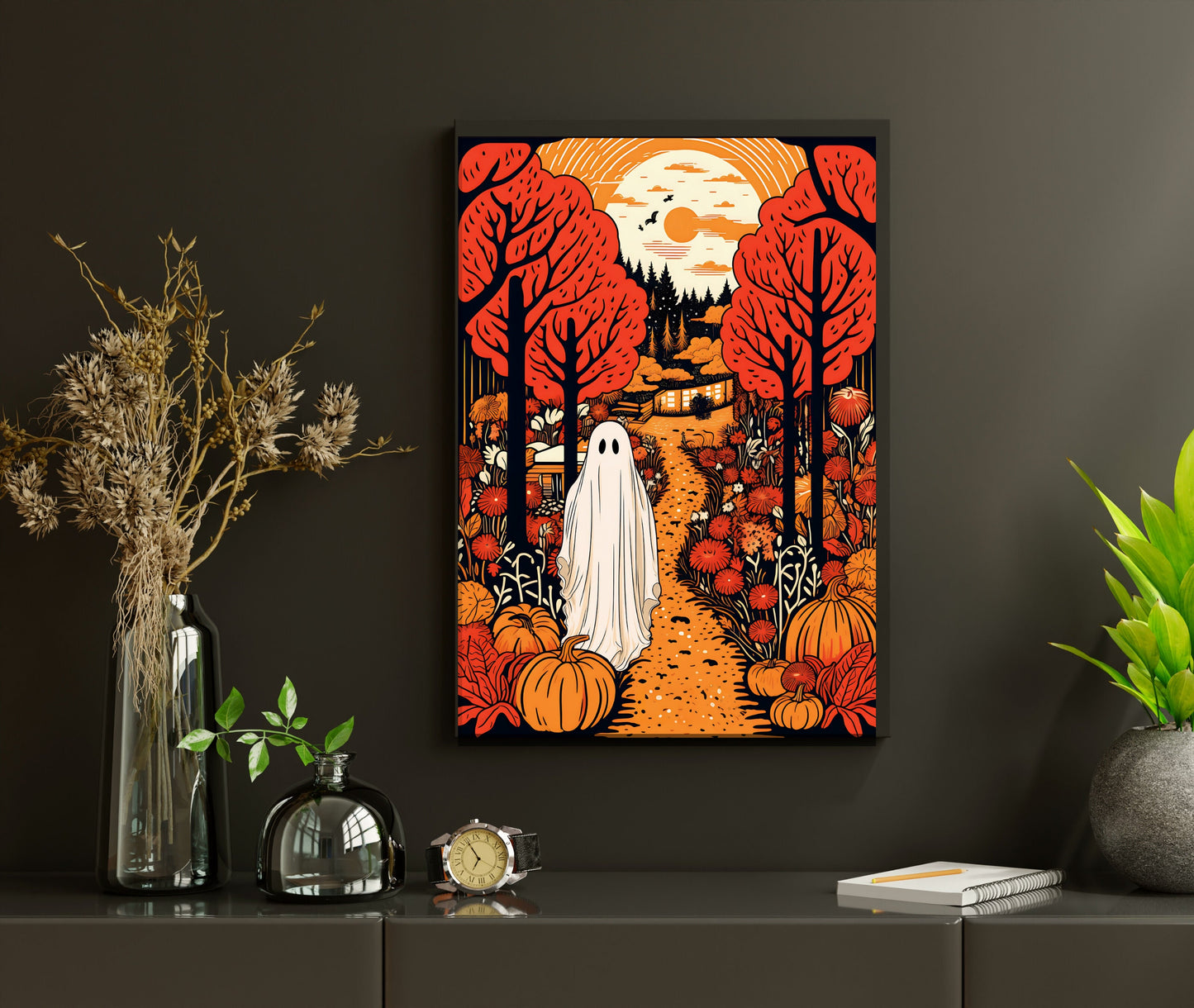 Oscar the Ghost Goes for a Fall Stroll