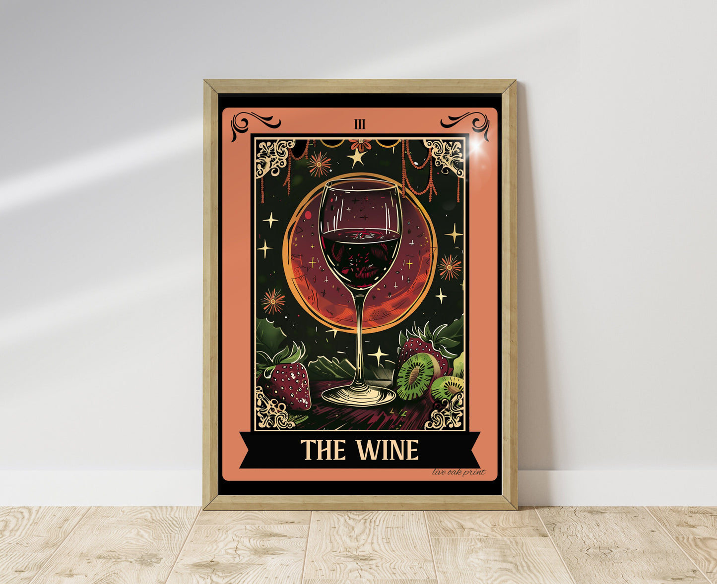 The Wine Tarot Card - Wine Kitchen Sign - Witchy Kitchen Art - Witchy Kitchen Sign - Wine Bar Sign - Wine Lover Gift - Wine Art Print