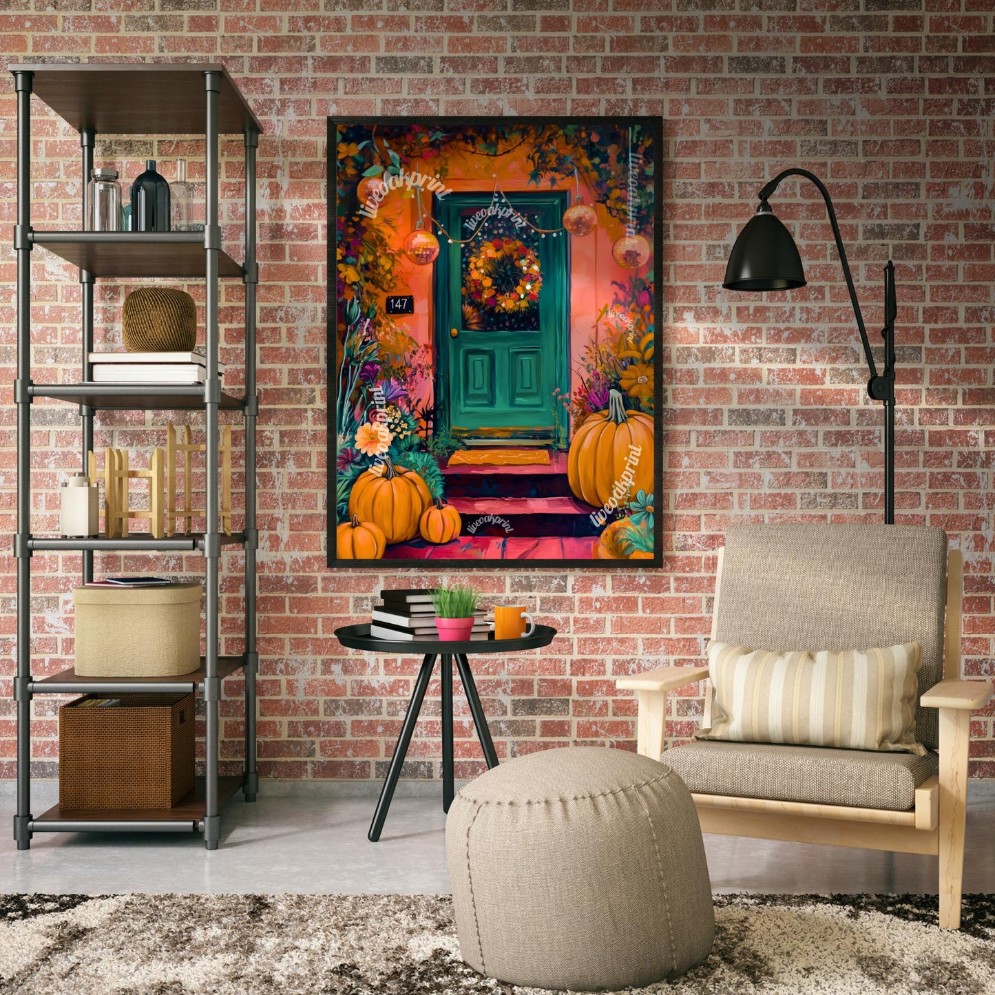 Cozy Fall Doorstep Print