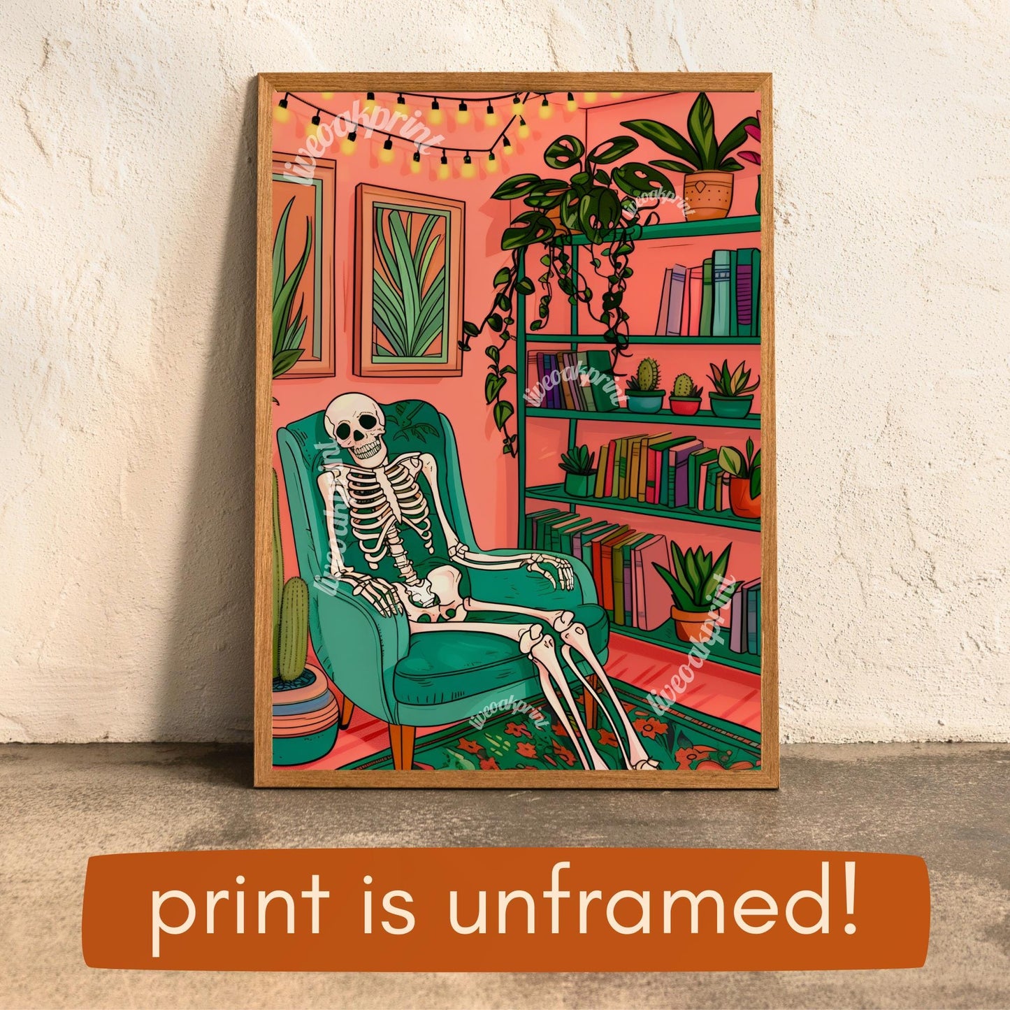 Skeleton In A Cozy Living Room
