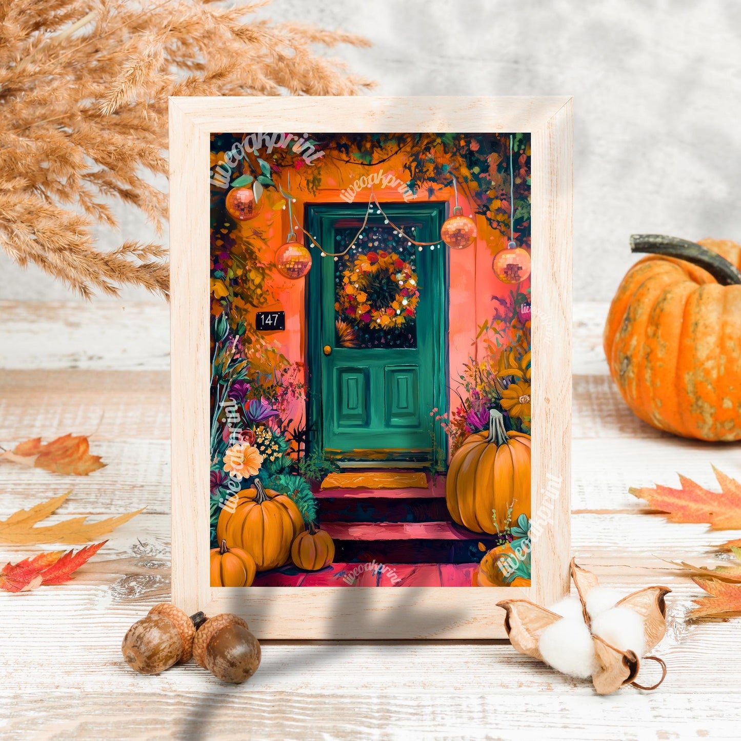 Cozy Fall Doorstep Print