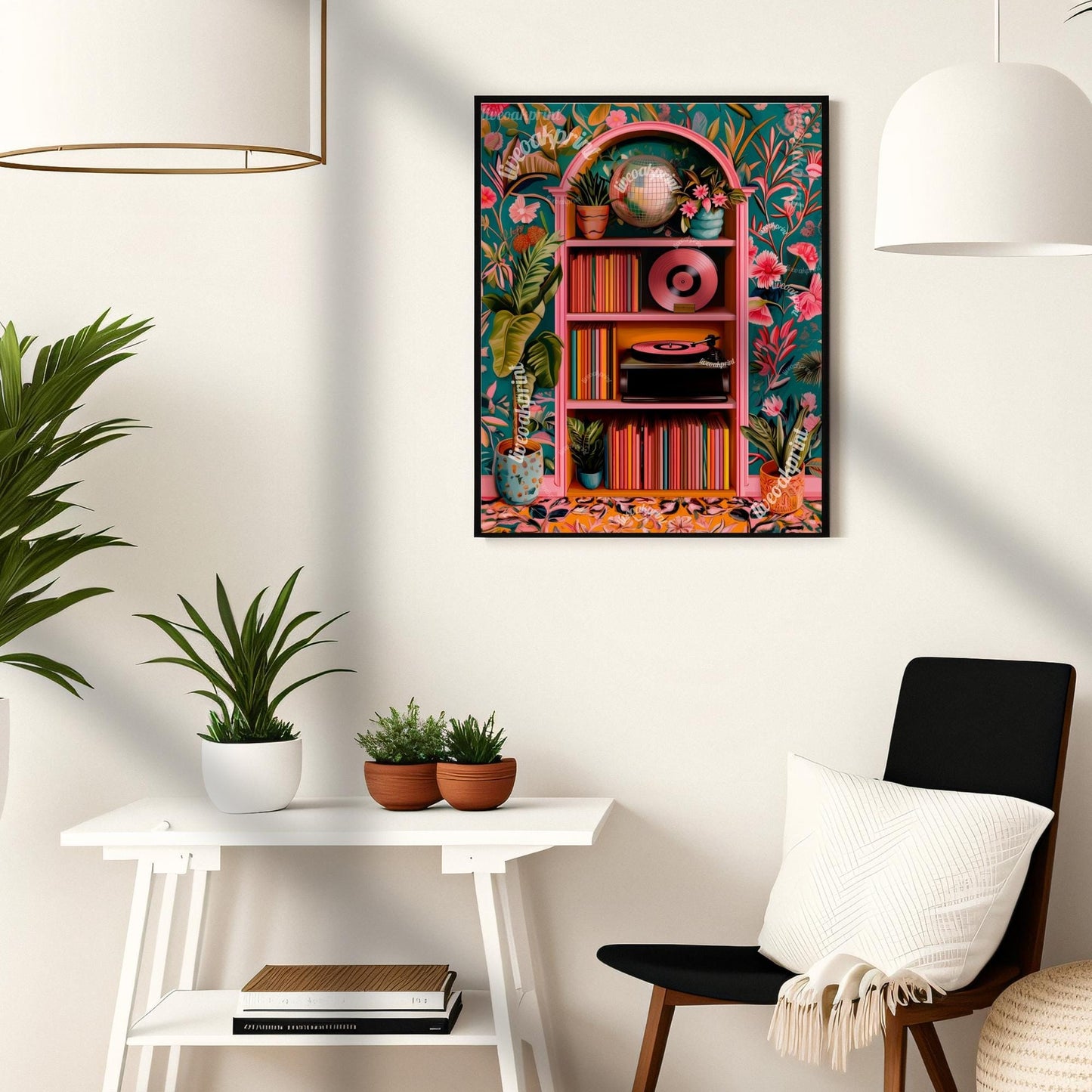 Disco Record Player Print