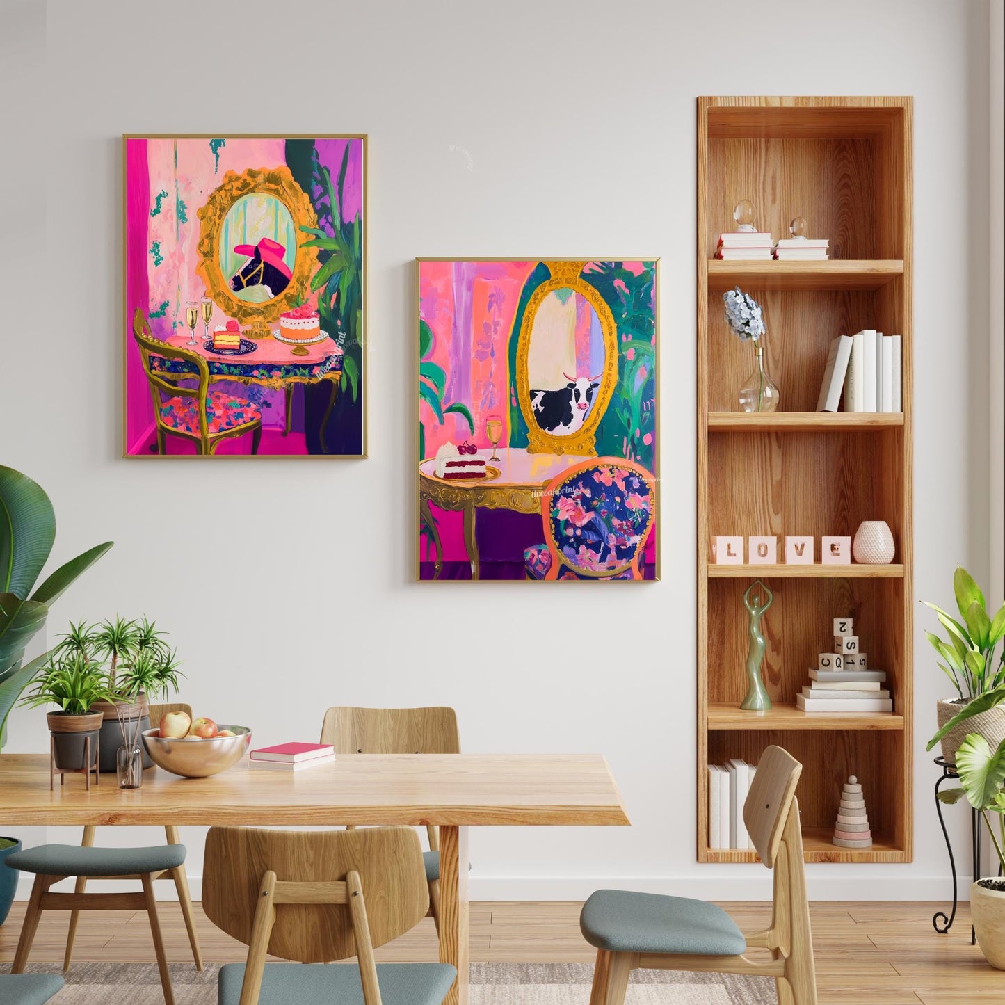 This Horse Did NOT Wait For Anyone's Permission - Cowboy Horse Print - Horse in Cowboy Hat Wall Art – Maximalist Western Decor – Pink Decor