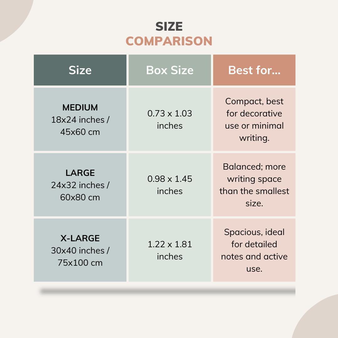 Vertical Wall Planner – Boho Earth Tones Mid Year Calendar 2025–2026 – July Start Academic Planner – Minimalist Dorm & Office Decor