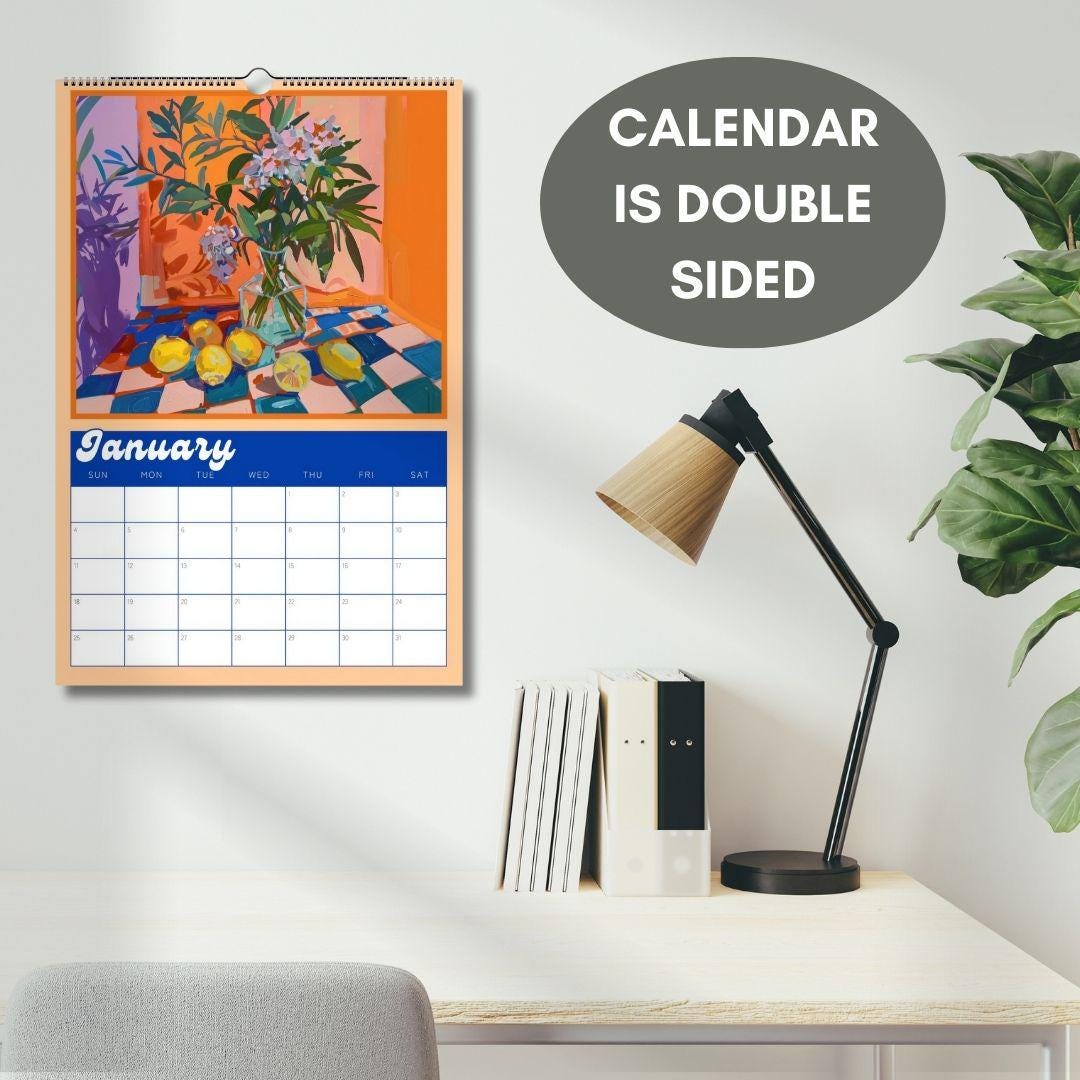 Dopamine Decor Academic Wall Calendar 2025–2026 – July Start Mid Year Planner – School Year Wall Art – Teacher Gift – Colorful Calendar