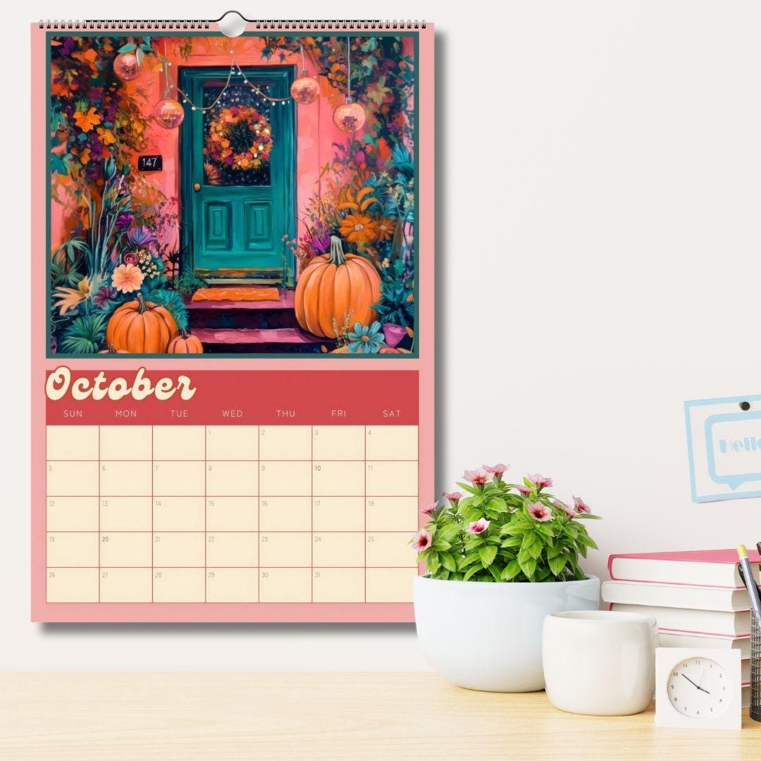 Dopamine Decor Academic Wall Calendar 2025–2026 – July Start Mid Year Planner – School Year Wall Art – Teacher Gift – Colorful Calendar