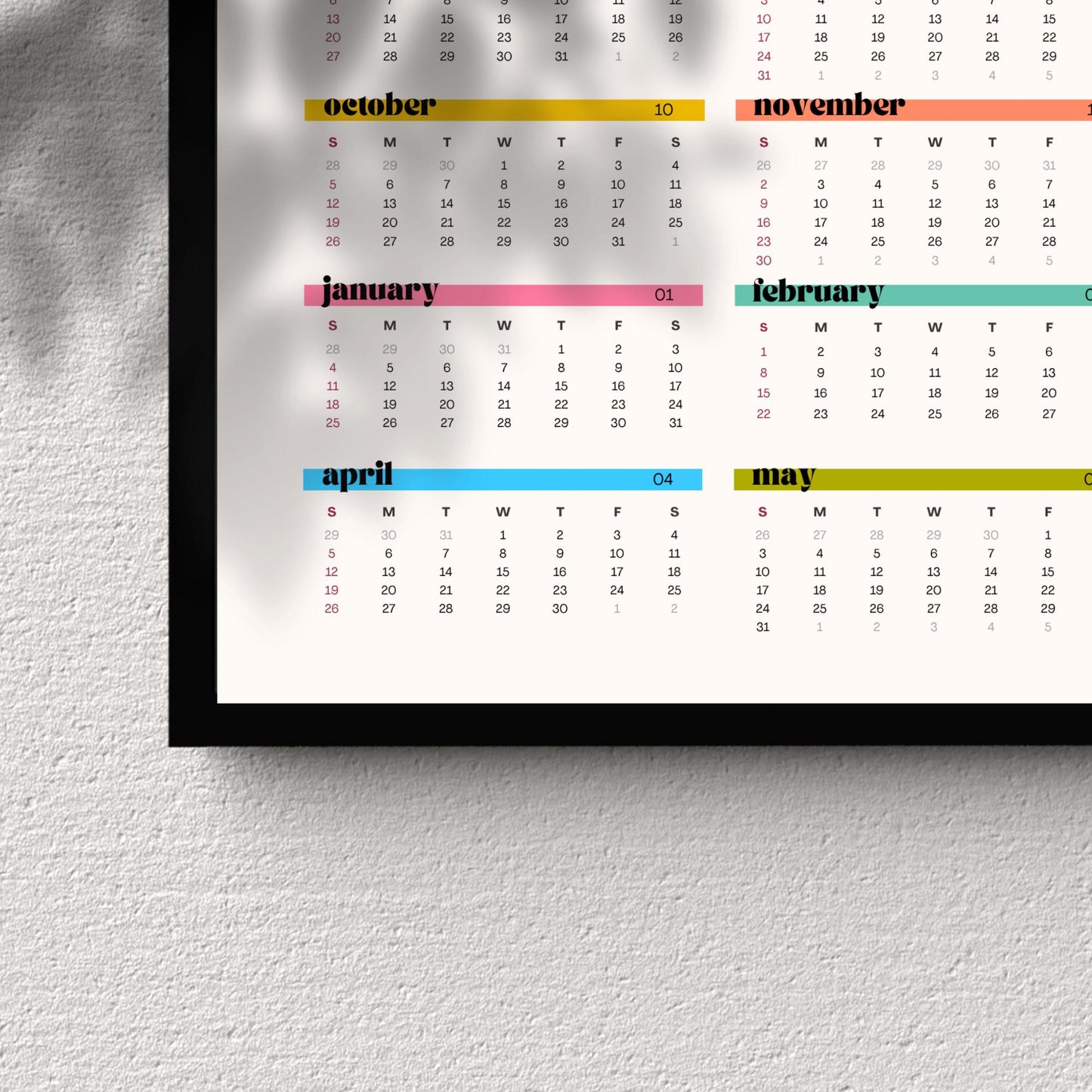 2025–2026 Wall Calendar – What If It All Works Out – Mid Year Academic Calendar – Mediterranean Wall Art