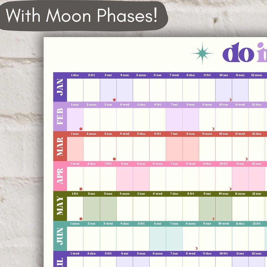 Do It For The Plot 2026 Wall Planner - Large Yearly Wall Calendar