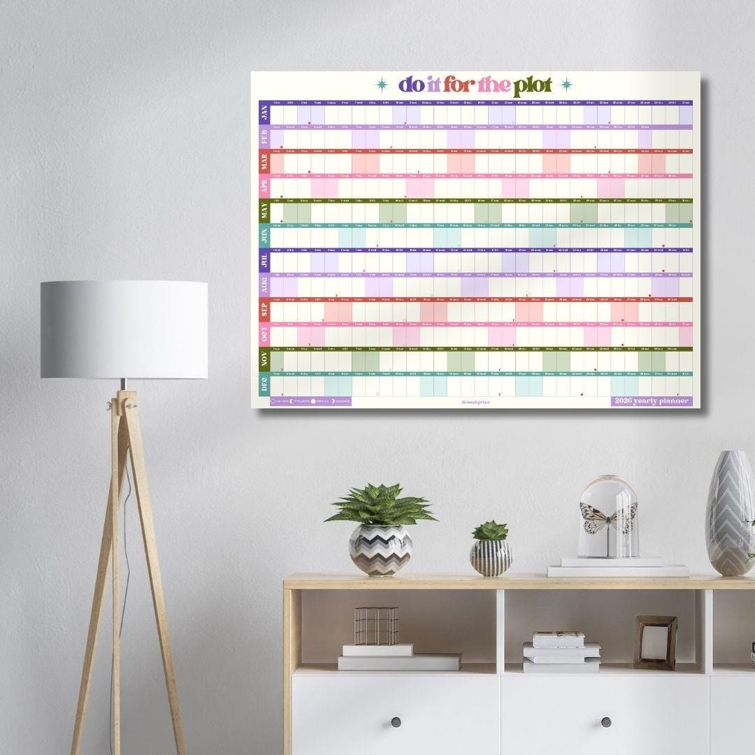 Do It For The Plot 2026 Wall Planner - Large Yearly Wall Calendar