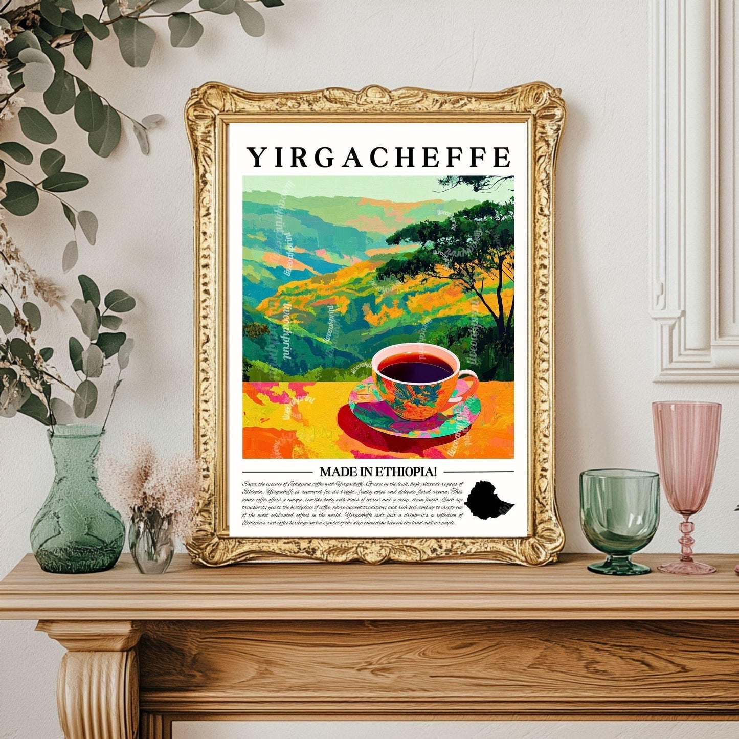 Yirgacheffe Coffee Wall Art