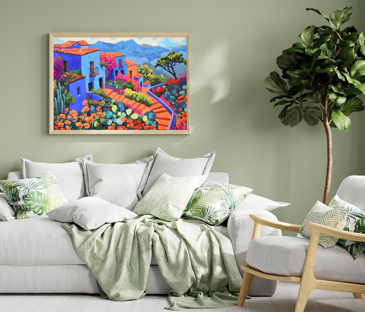 Blue Mexican Art Print