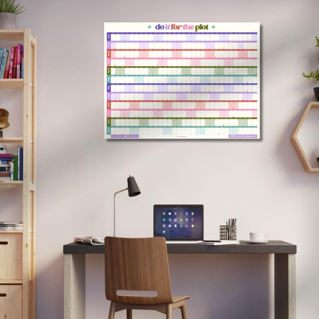 Do It For The Plot 2026 Wall Planner - Large Yearly Wall Calendar
