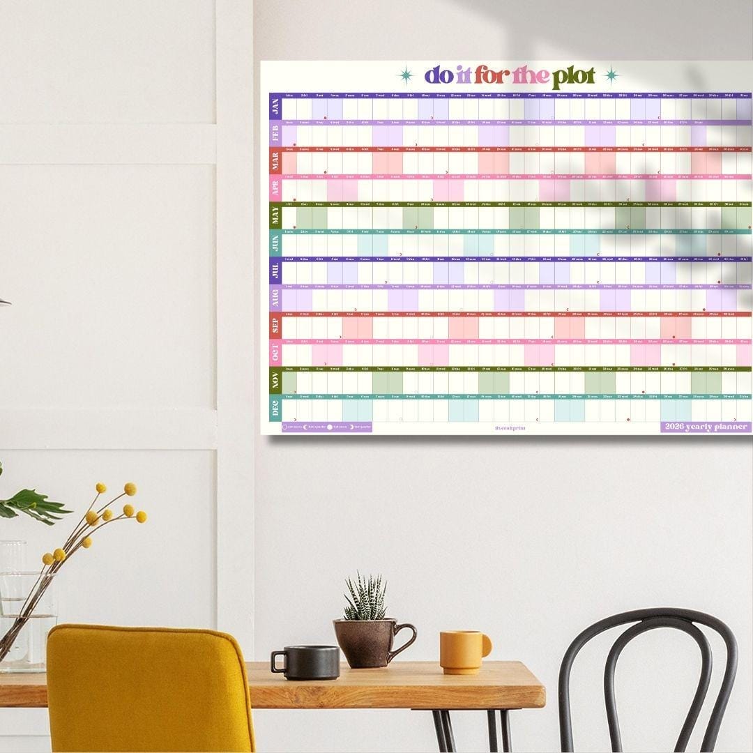 Do It For The Plot 2026 Wall Planner - Large Yearly Wall Calendar