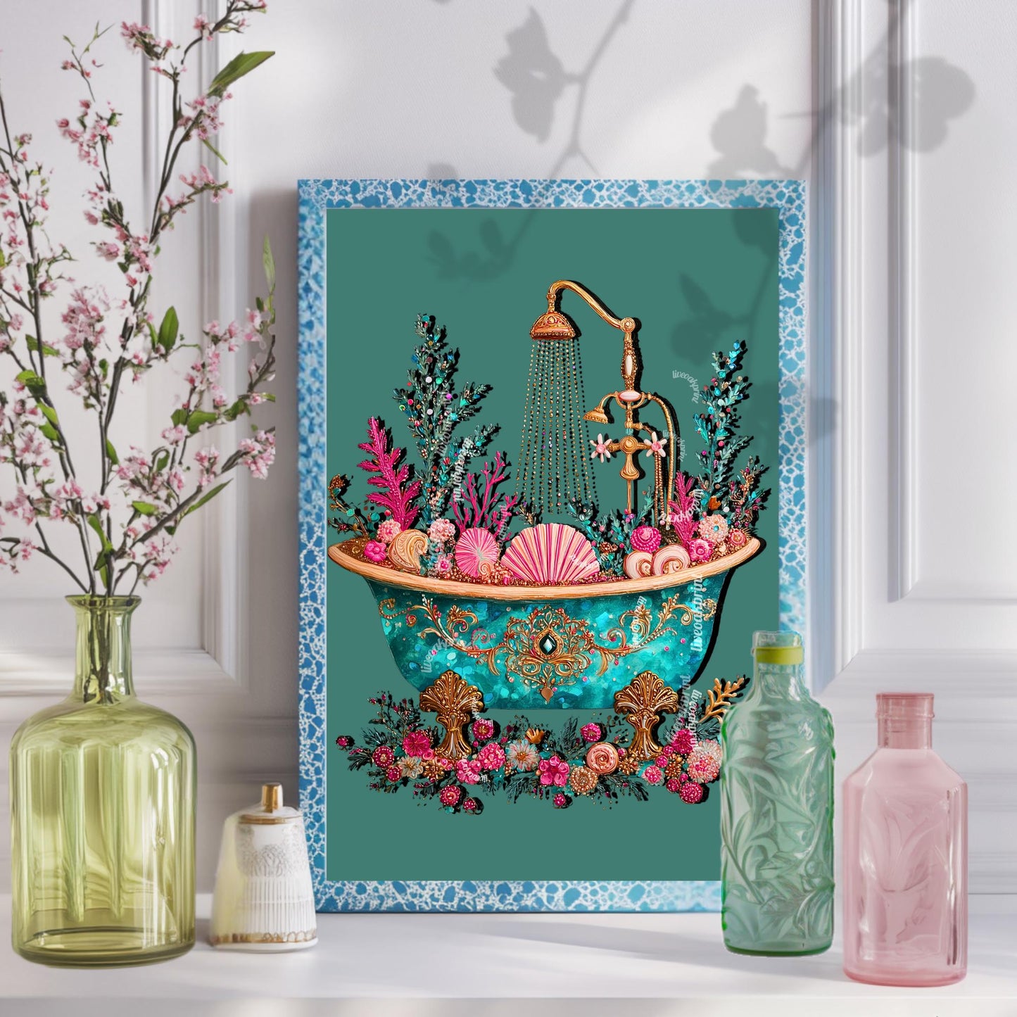 Beach House Bathroom Print