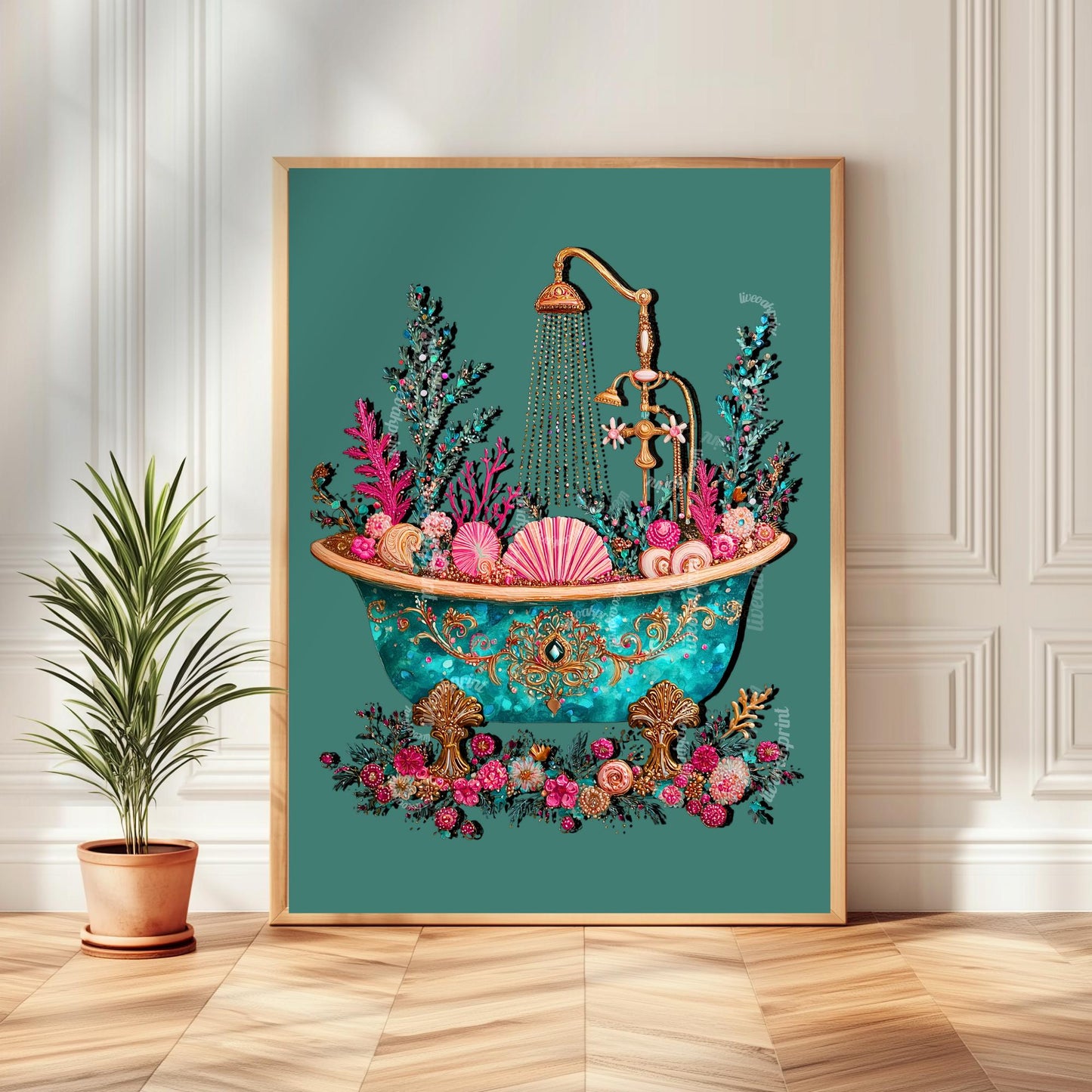 Beach House Bathroom Print