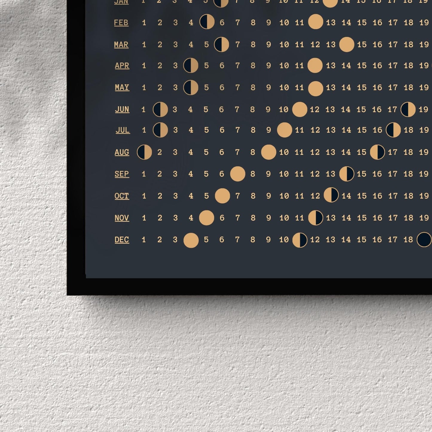 2026 Moon Phase Calendar – 2026 Lunar Calendar – 2026 Wall Calendar – Hanging Moon Calendar – Full Moon Calendar – Witchy Gift Ideas