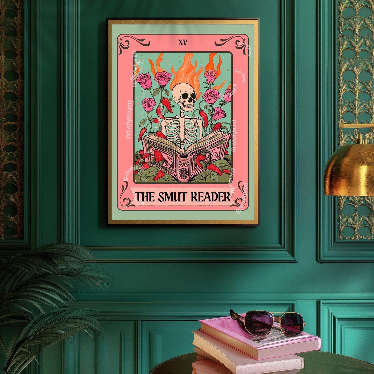 The Smut Reader Tarot Print – Romantasy Wall Art Booktok Decor The Reader Tarot Card, Spicy Book Lover Gift Smut Gift Idea