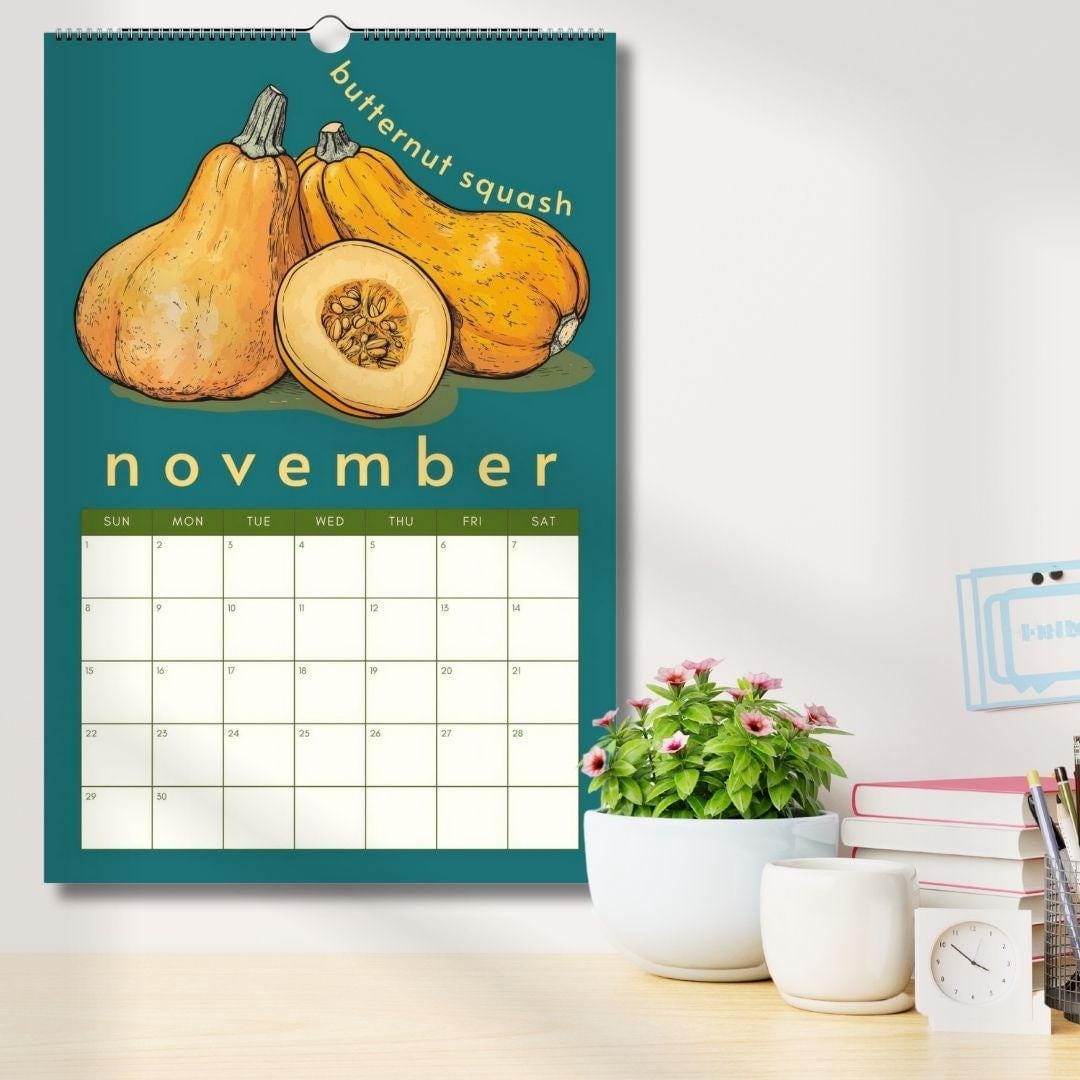 2026 Wall Calendar: Seasonal Produce Calendar – 2026 Kitchen Calendar