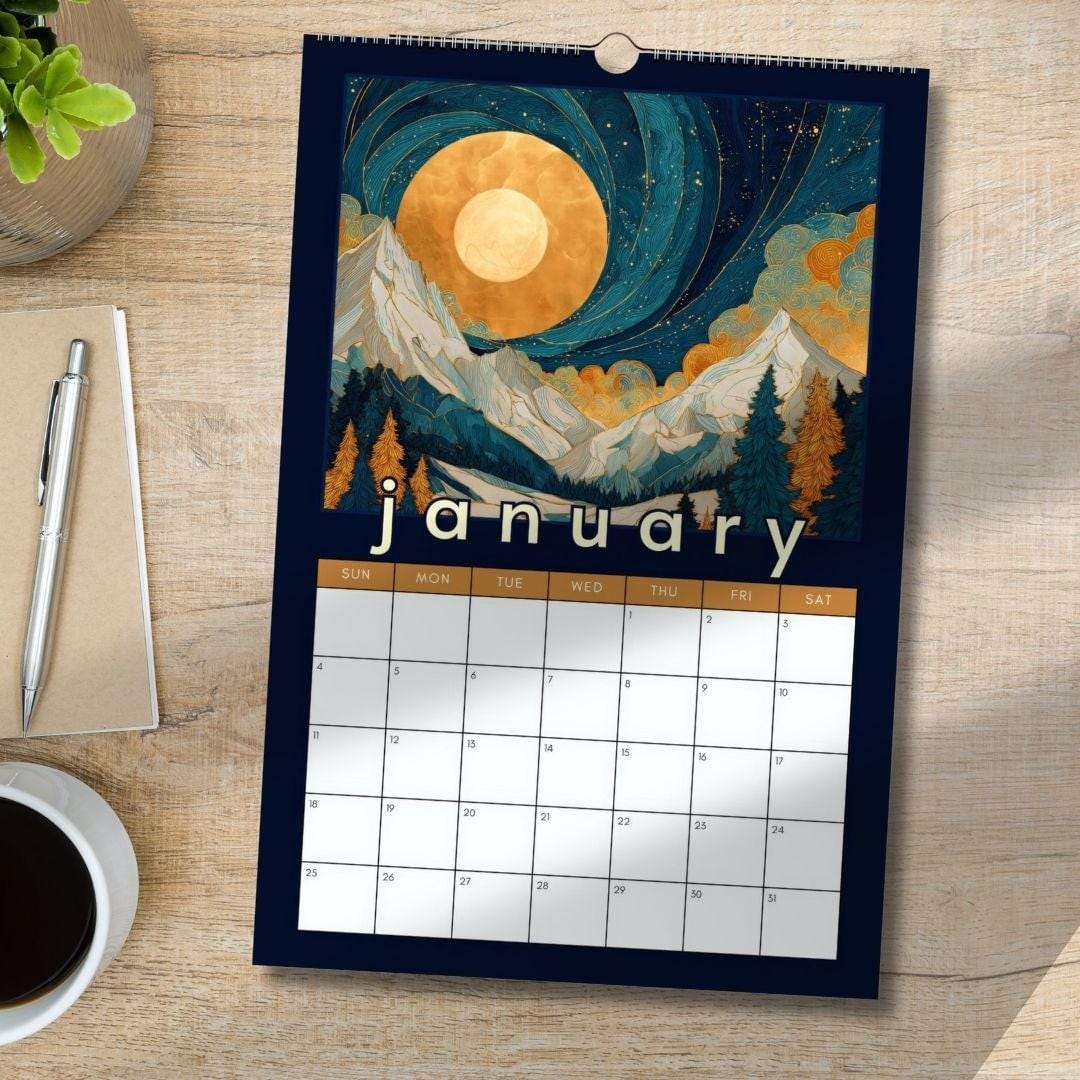 2026 Mountain Wall Calendar - Colorful 2026 Calendar - Nature Lover Gift