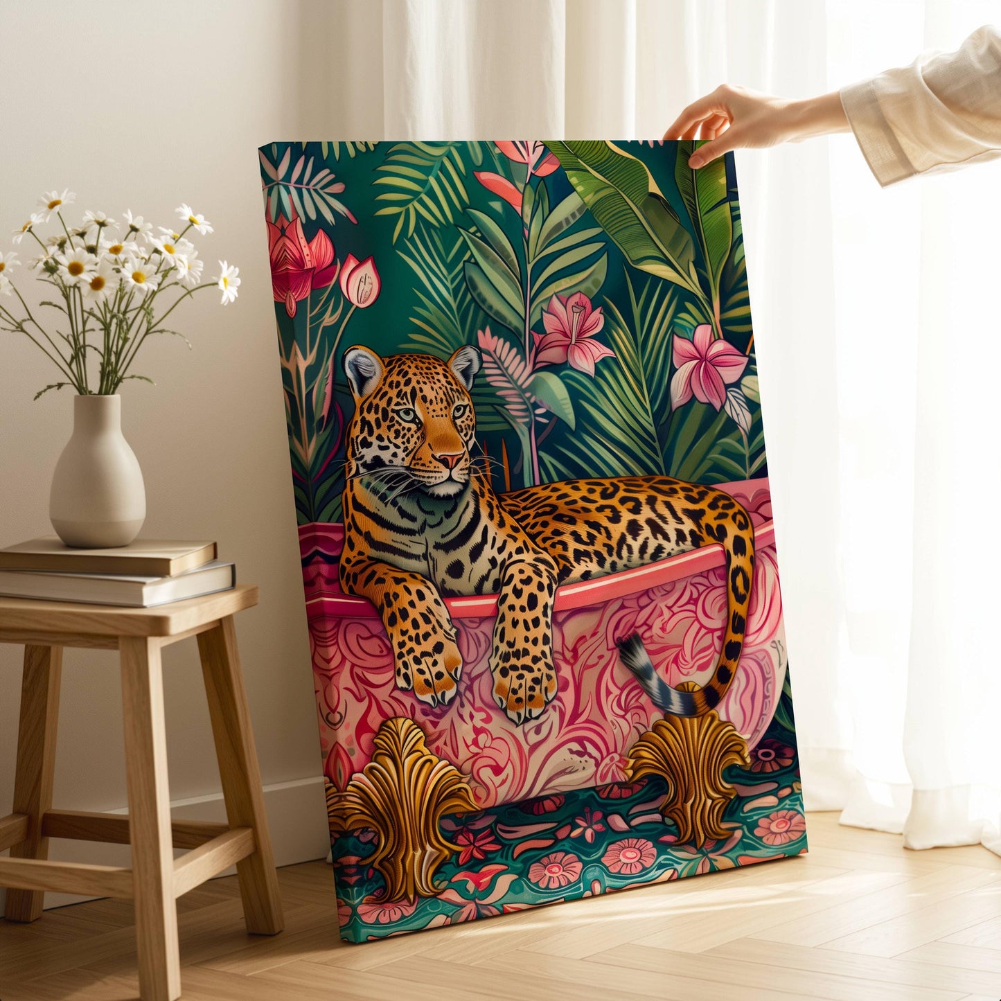 Leopard in a Bathtub Print