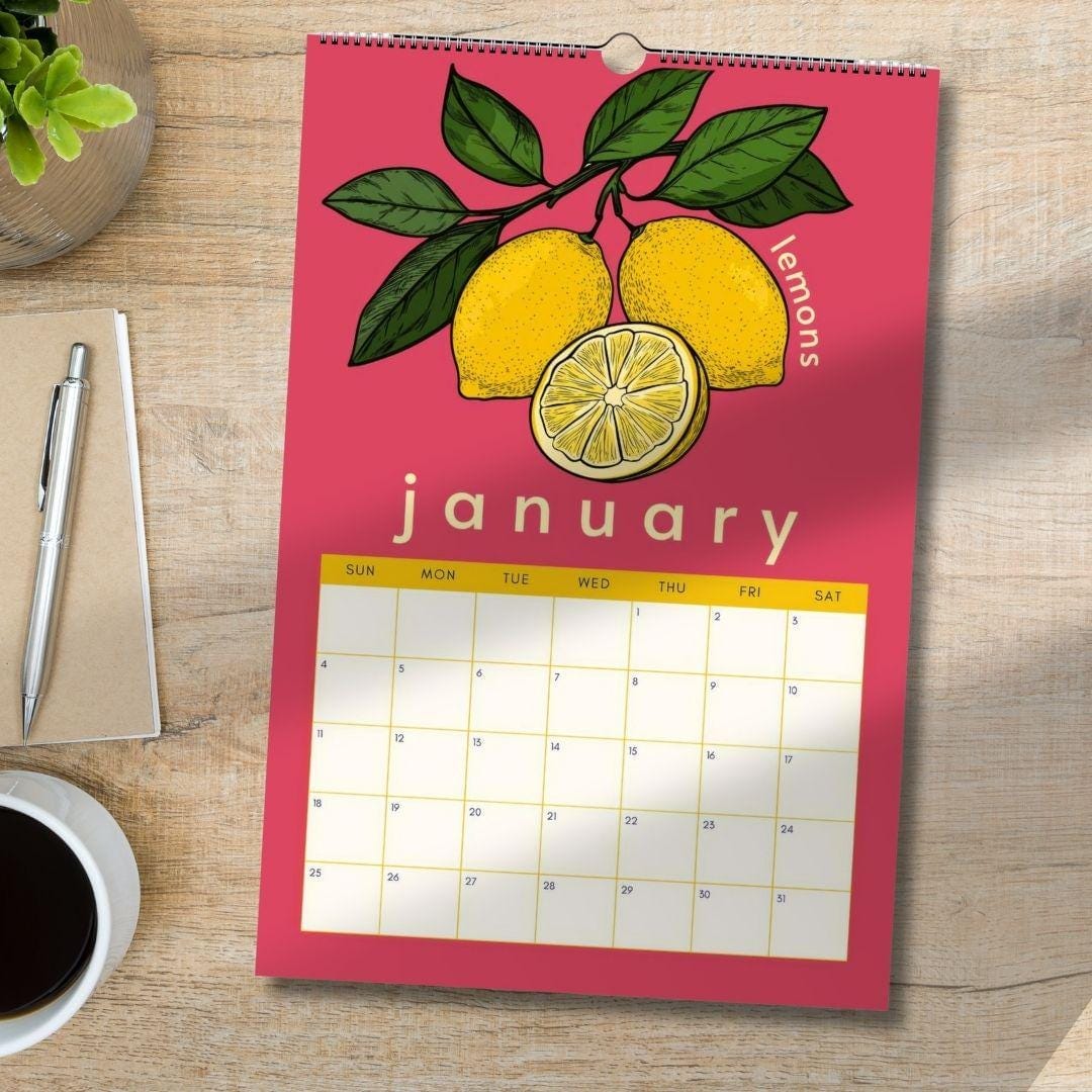 2026 Wall Calendar: Seasonal Produce Calendar – 2026 Kitchen Calendar