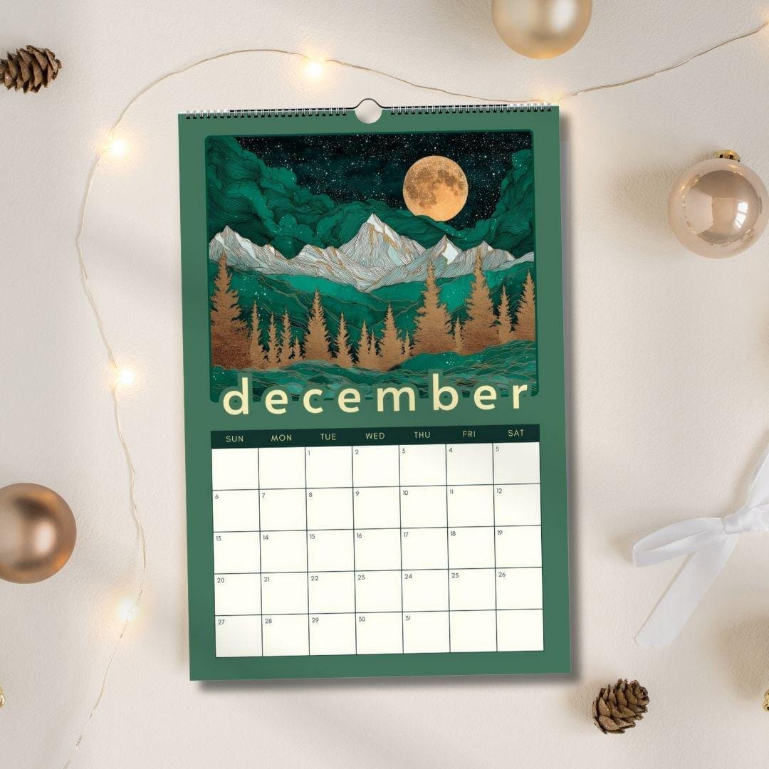 2026 Mountain Wall Calendar - Colorful 2026 Calendar - Nature Lover Gift