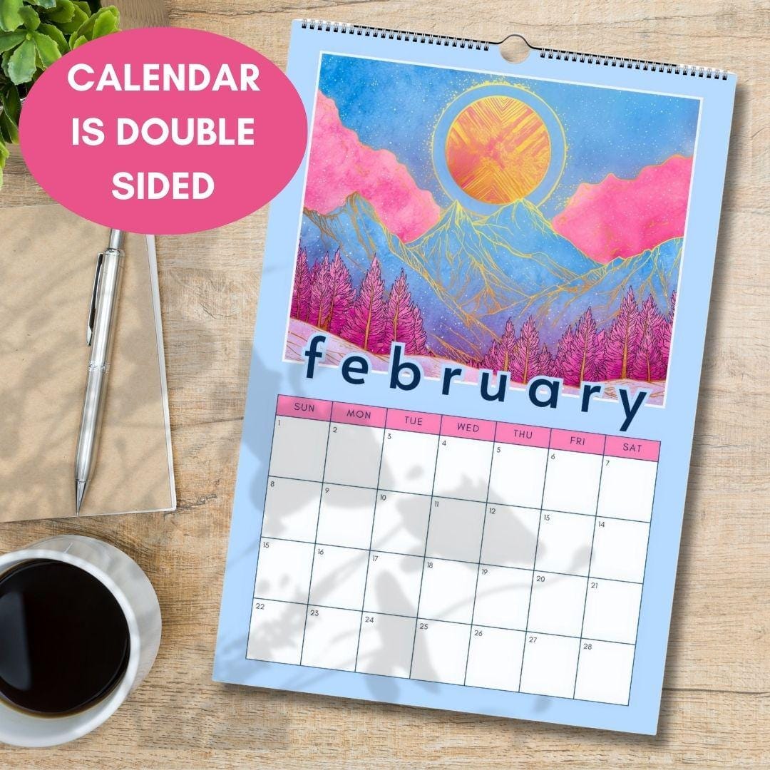 2026 Mountain Wall Calendar - Colorful 2026 Calendar - Nature Lover Gift