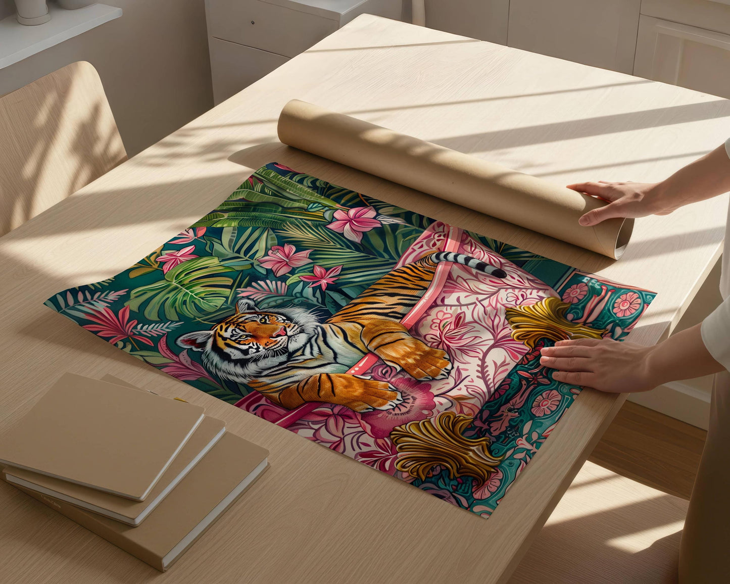 Tiger In A Bathtub In A Luxury Bathroom