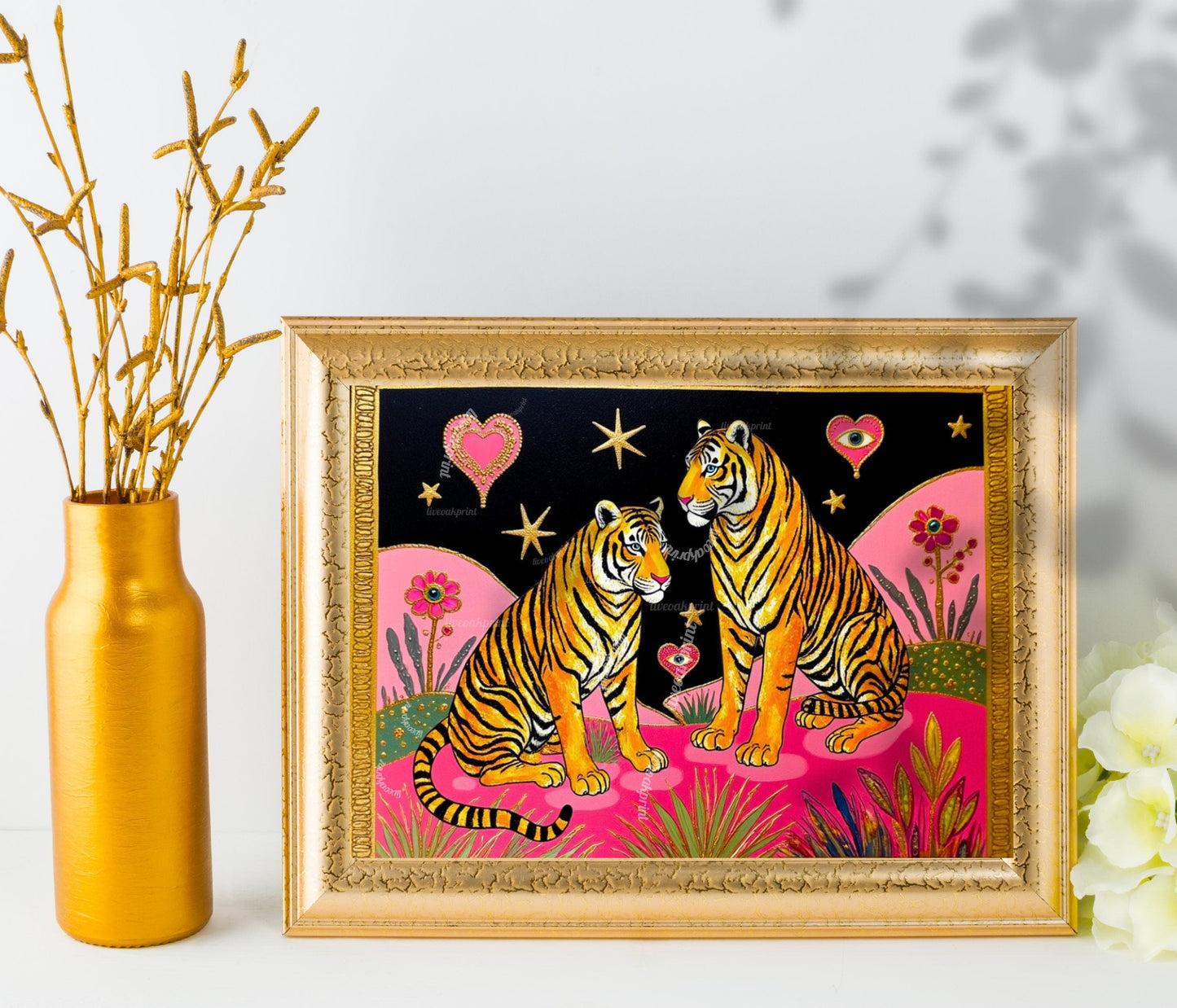 Surreal Tiger Art Print