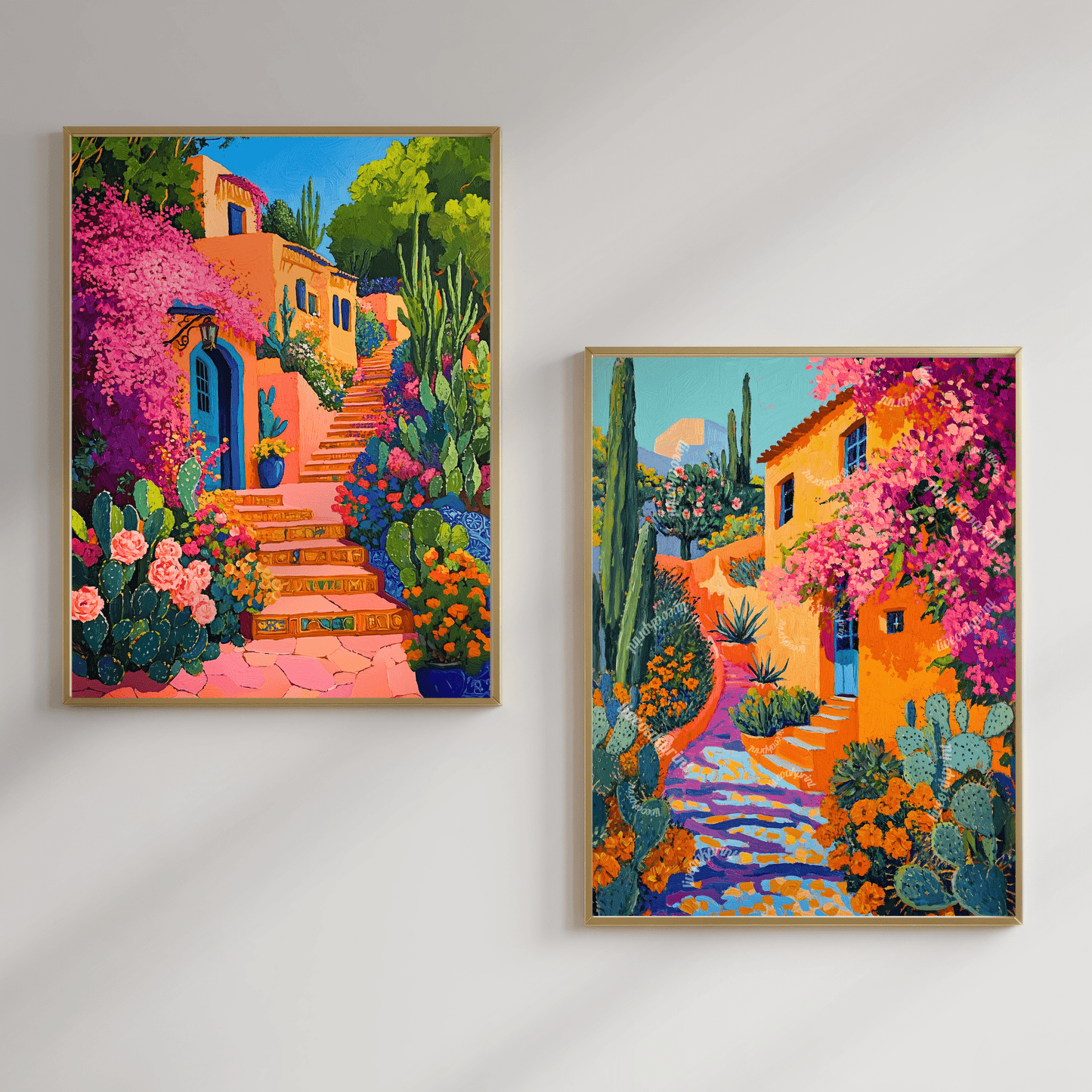 Set Of 2 Vibrant Mexican Art Prints