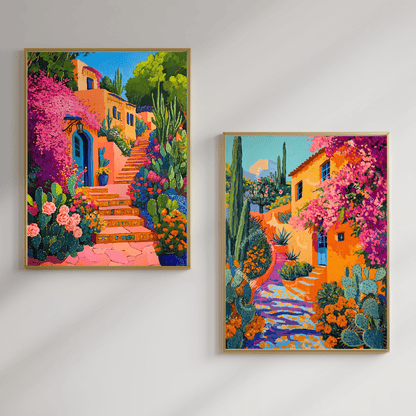 Set Of 2 Vibrant Mexican Art Prints