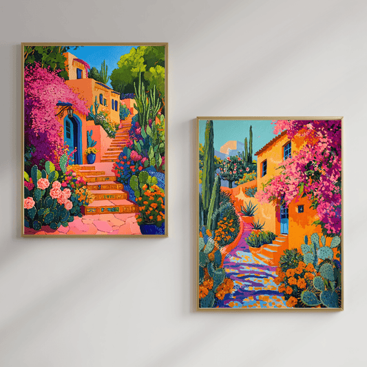 Set Of 2 Vibrant Mexican Art Prints
