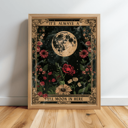 Full Moon Bathroom Print  - "It's Always A Full Moon In Here"