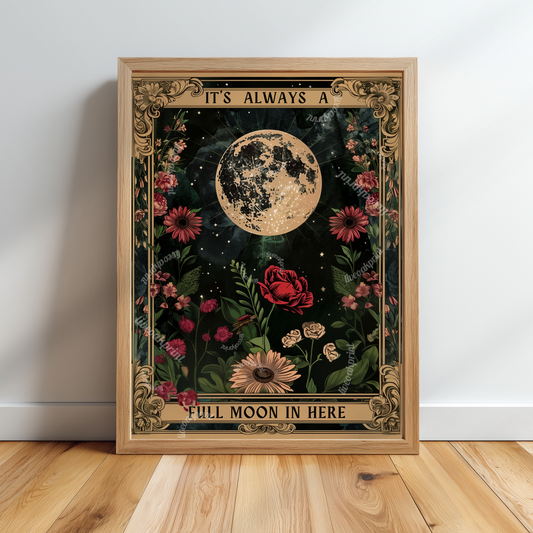 Full Moon Bathroom Print  - "It's Always A Full Moon In Here"