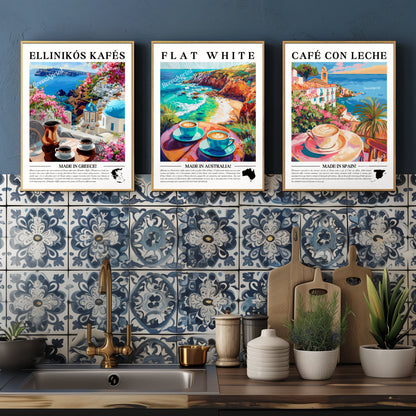 Australia - Flat White | Coffee Around The World Series | Australia Print - Flat White Wall Art - Australian Wall Art - Australia Travel LiveOakPrint