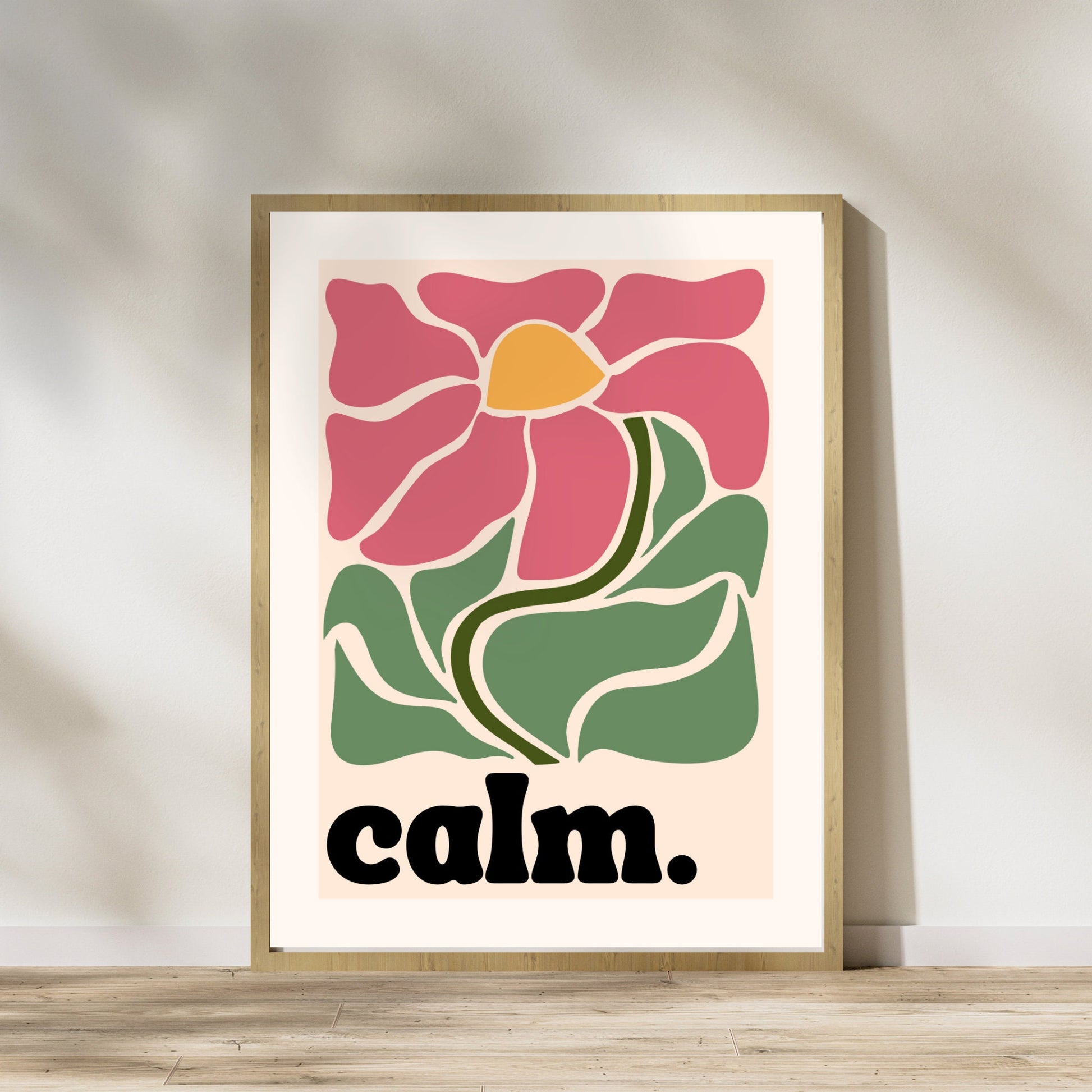 Calm, Ease. Two Print Set - Meditation Room Print - Thich Nhat Hanh Quote Print - Meditation Wall Art - Meditation Room Print - Buddhist Art LiveOakPrint