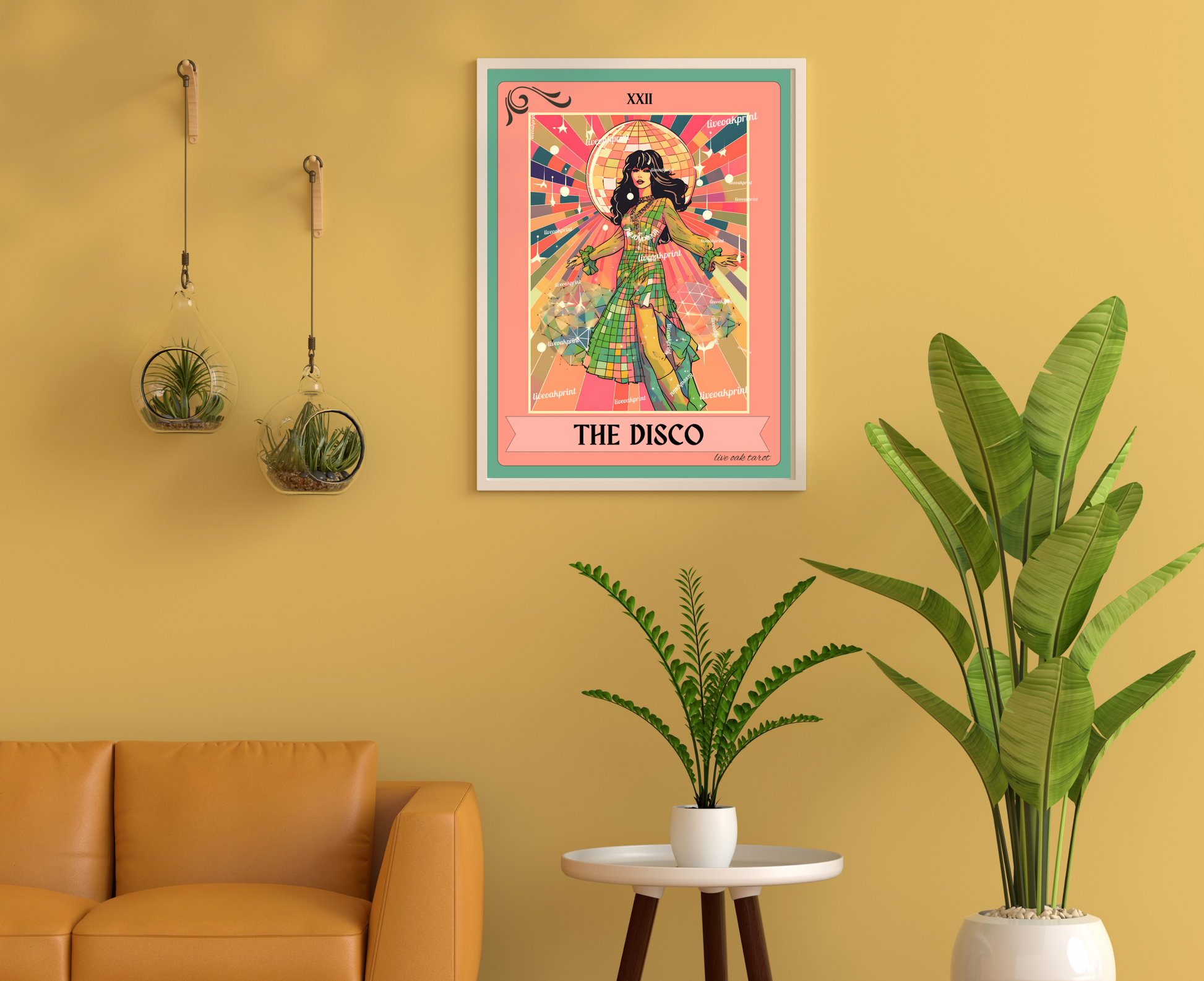 The Disco Tarot Card - Disco Ball Print - Disco Ball Poster - Discoball Print - Disco Ball Wall Art - Preppy Wall Art - Trendy Wall Art LiveOakPrint