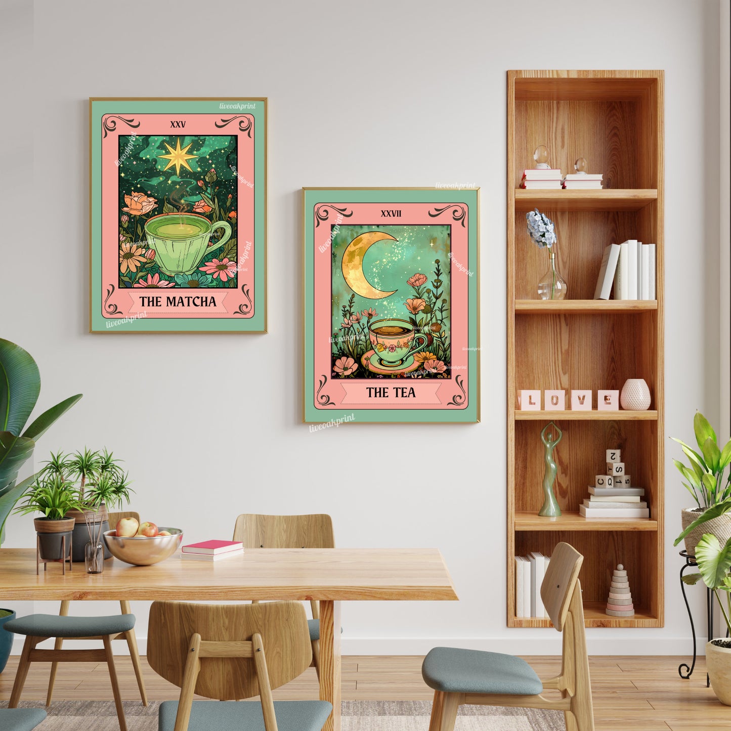 The Matcha Tarot Print - Matcha Print - Matcha Wall Art - Matcha Kitchen Art - Coffee Bar Decor - Matcha Green Tea Art Print LiveOakPrint