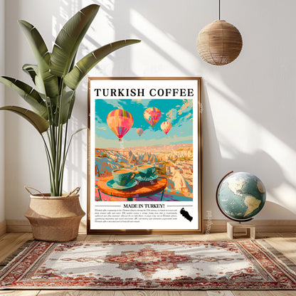 Turkey - Turkish Coffee | Coffee Around The World Series | Turkish Coffee Print - Turkey Travel Print - Coffee Bar Decor LiveOakPrint