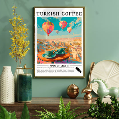 Turkey - Turkish Coffee | Coffee Around The World Series | Turkish Coffee Print - Turkey Travel Print - Coffee Bar Decor LiveOakPrint