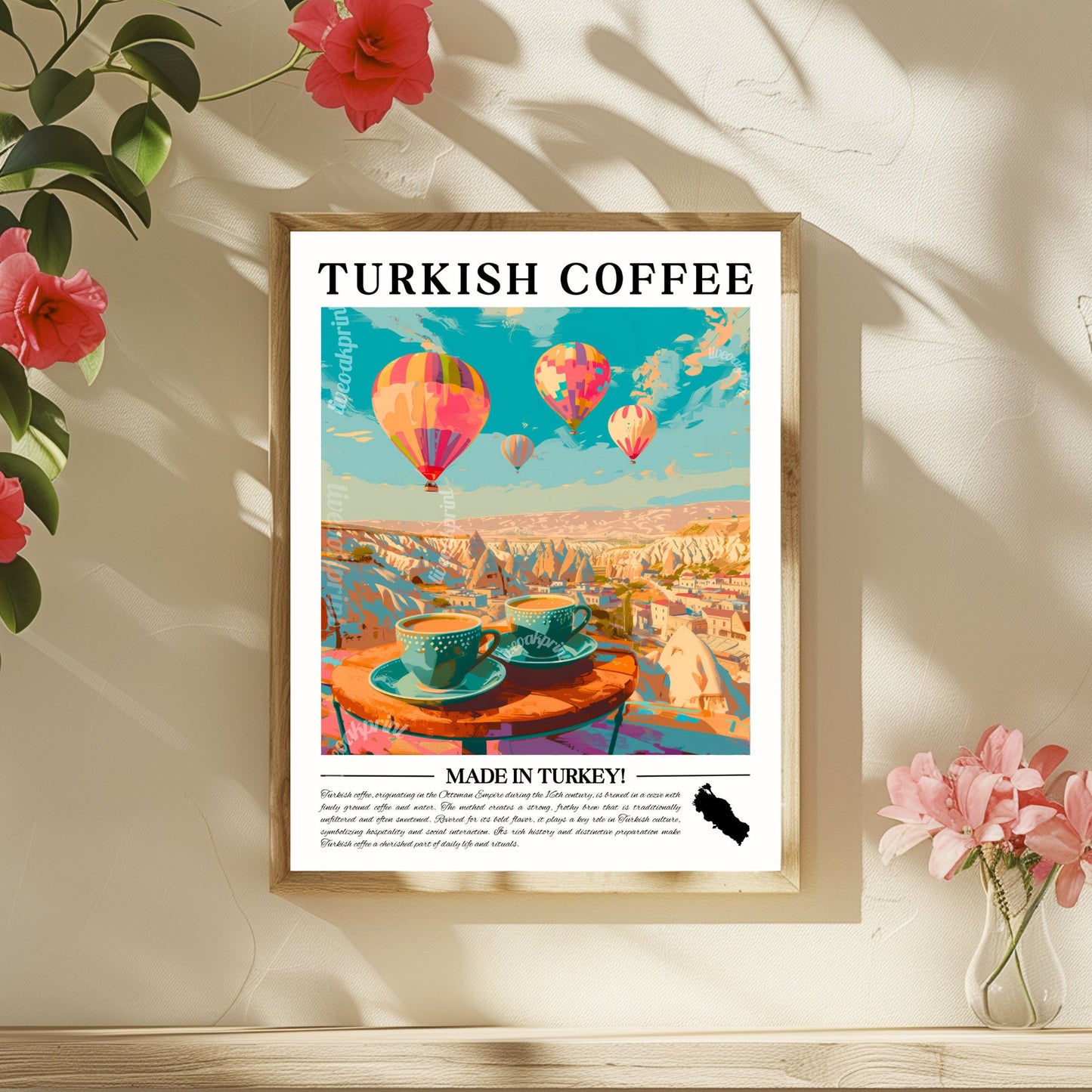 Turkey - Turkish Coffee | Coffee Around The World Series | Turkish Coffee Print - Turkey Travel Print - Coffee Bar Decor LiveOakPrint