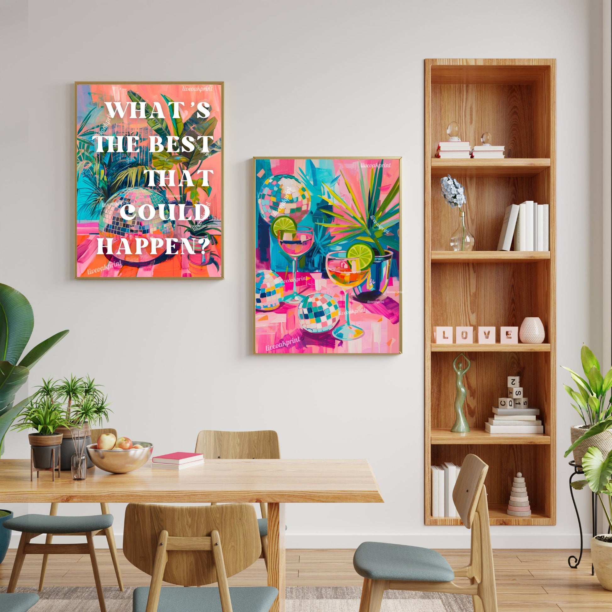 What's The Best That Could Happen? - Positive Quote Art - Anti Anxiety Wall Sign - 1970s Retro - Disco Living Room Print - Groovy Wall Art LiveOakPrint