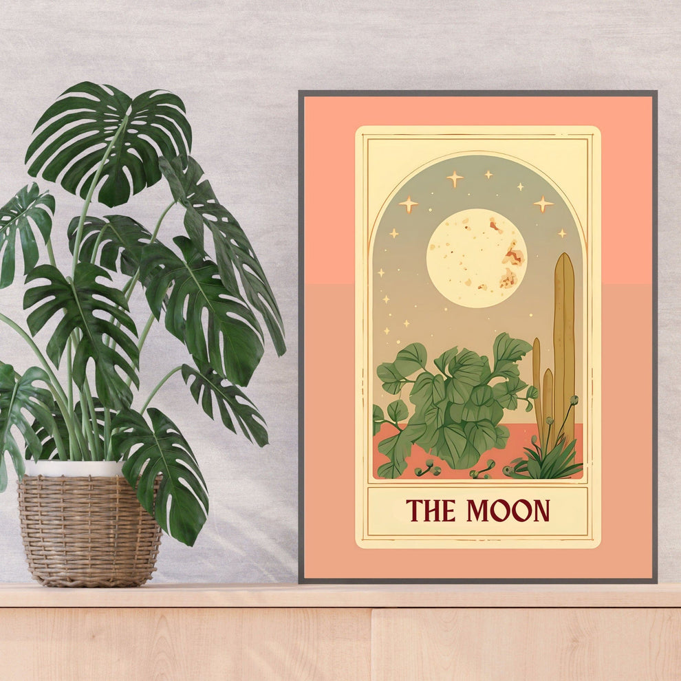 The moon tarot card