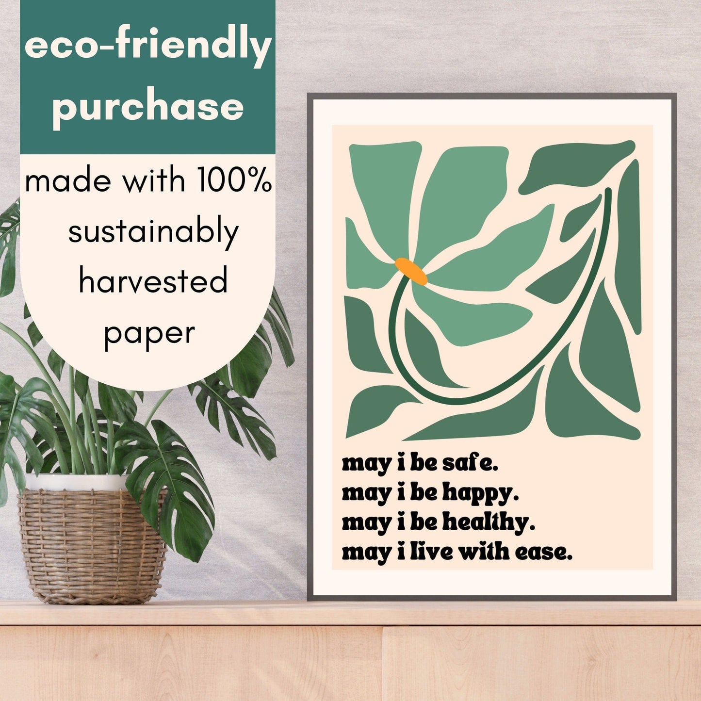 May I Be Safe / Metta Prayer Print