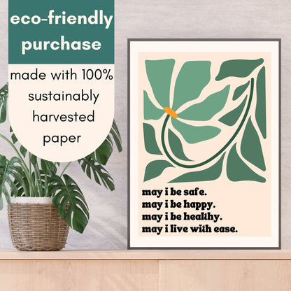 May I Be Safe / Metta Prayer Print