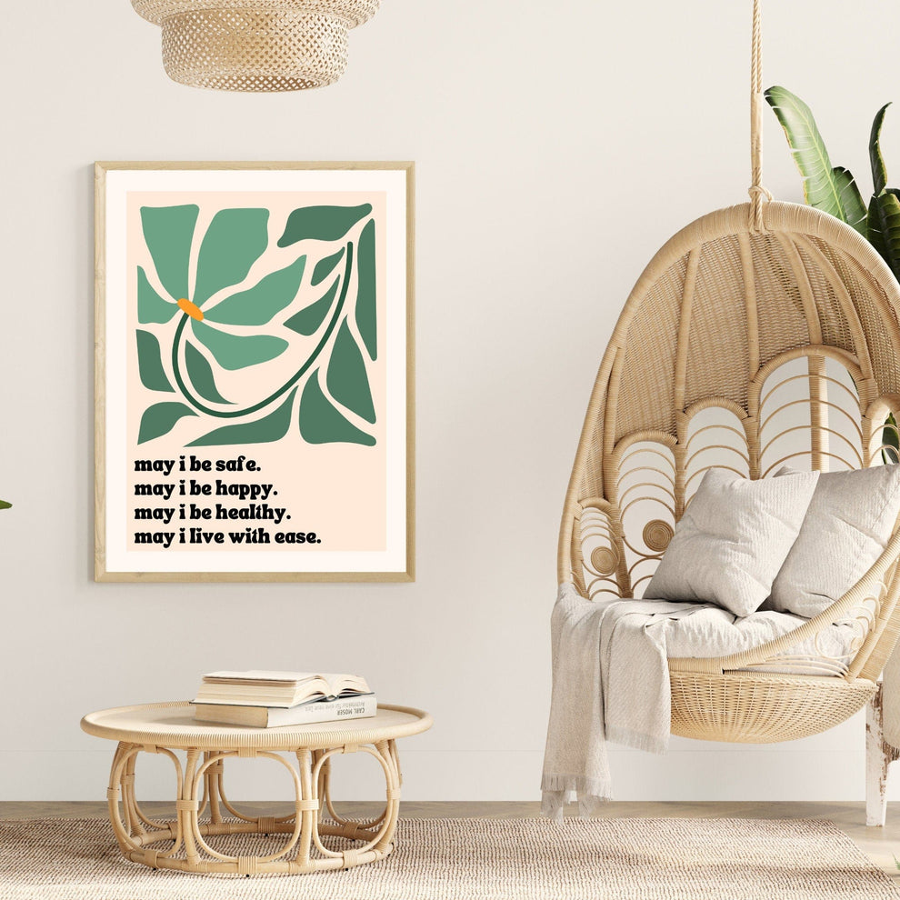 May I Be Safe / Metta Prayer Print