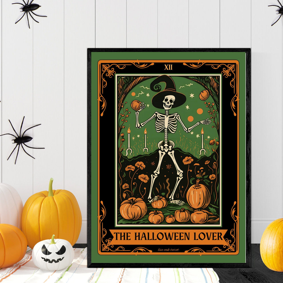 The Halloween Lover Tarot Card Print