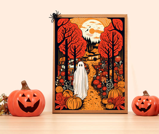 Oscar the Ghost Goes for a Fall Stroll
