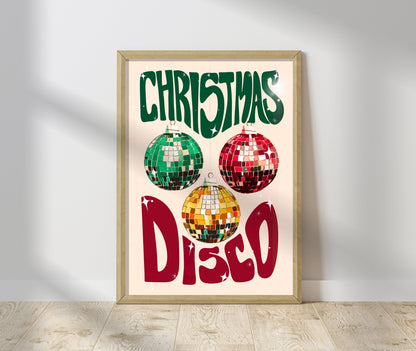 Christmas Disco - Disco Christmas Print - Disco Christmas Decor - Disco Print - Disco Home Decor
