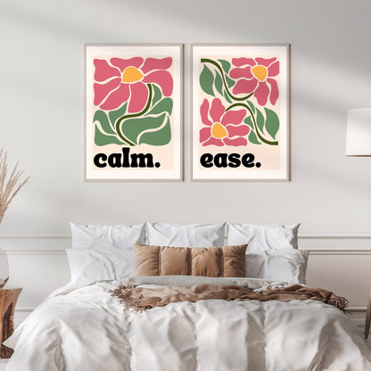 Calm, Ease. Two Print Set
